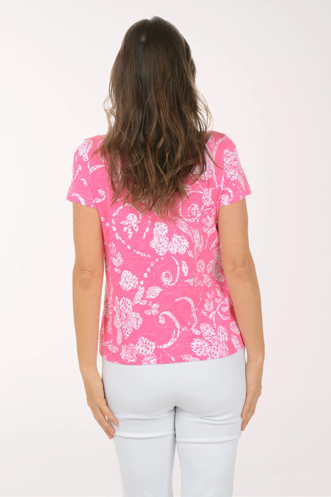 Vintage Floral Scroll Cotton Tee - Image 3