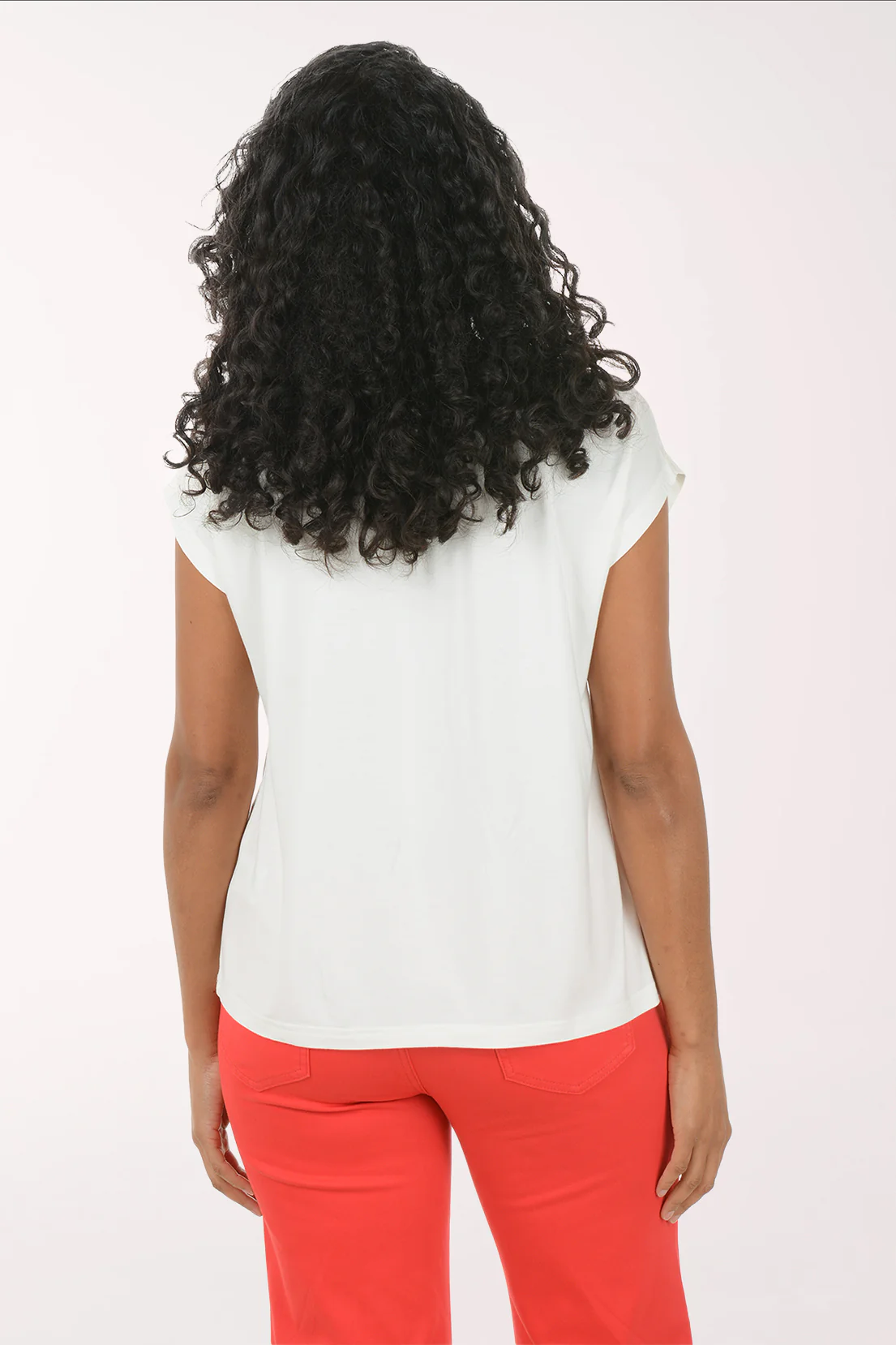 Hibiscus Applique Cap Sleeve Tee - Image 3