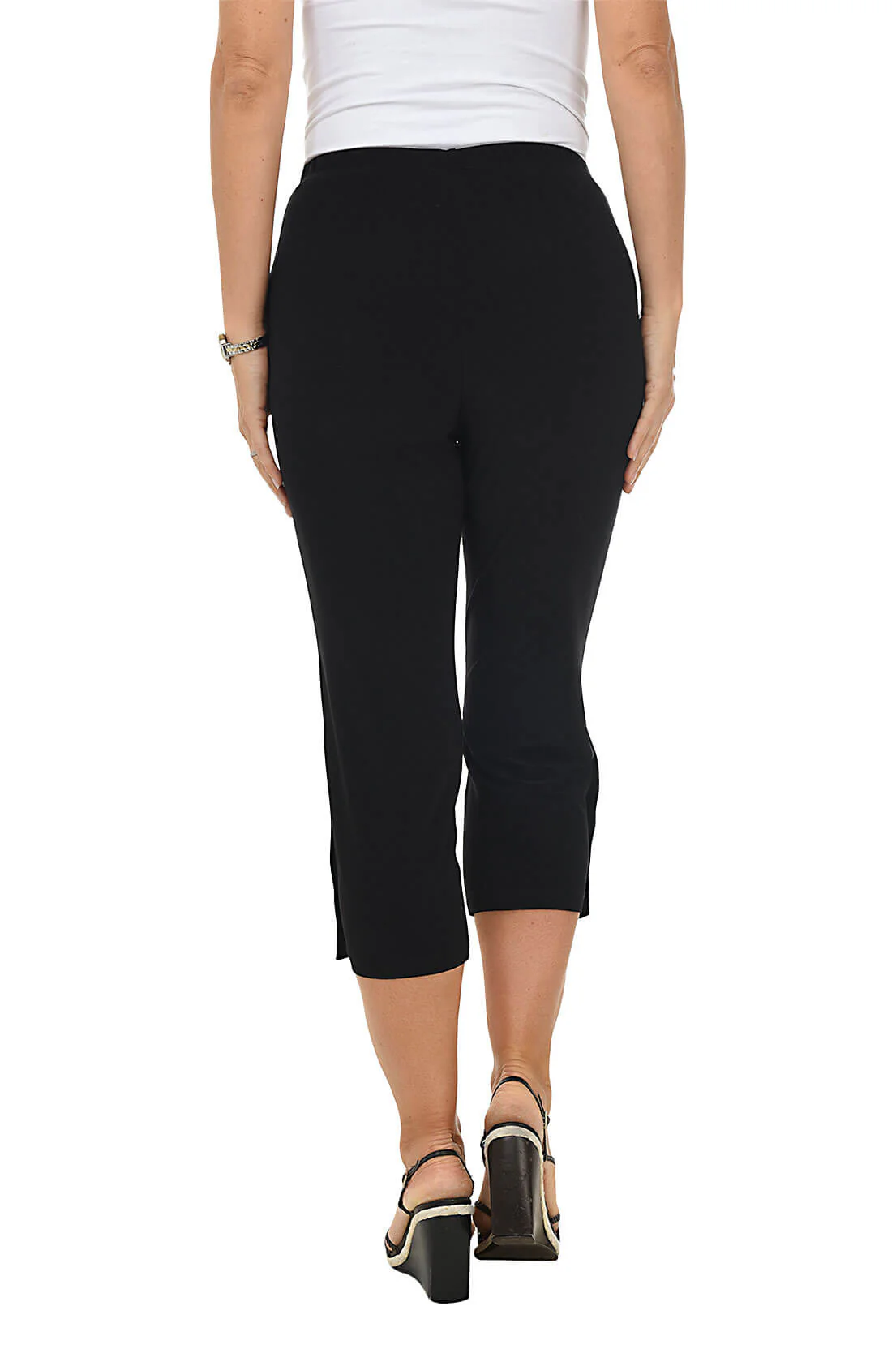 Pull-On Side Button Capri Pant - Image 5