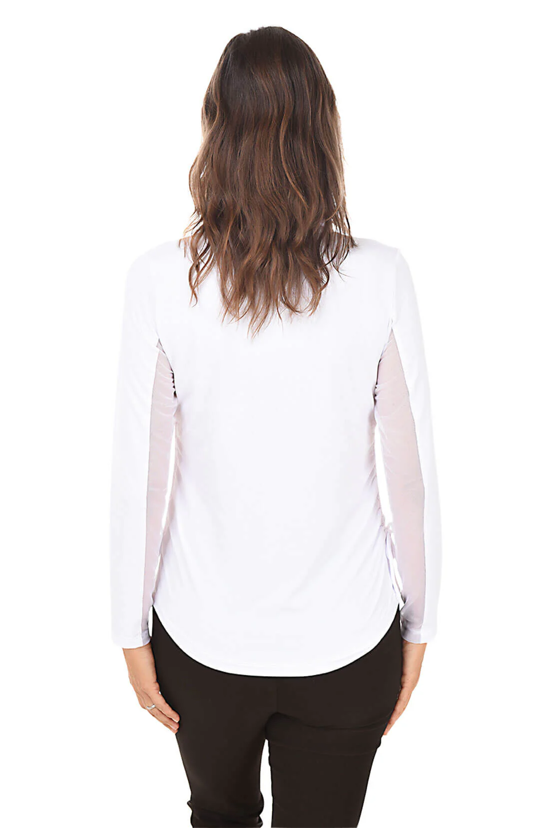 Ruched Zip Polo UPF50+ Sun Shirt - Image 3