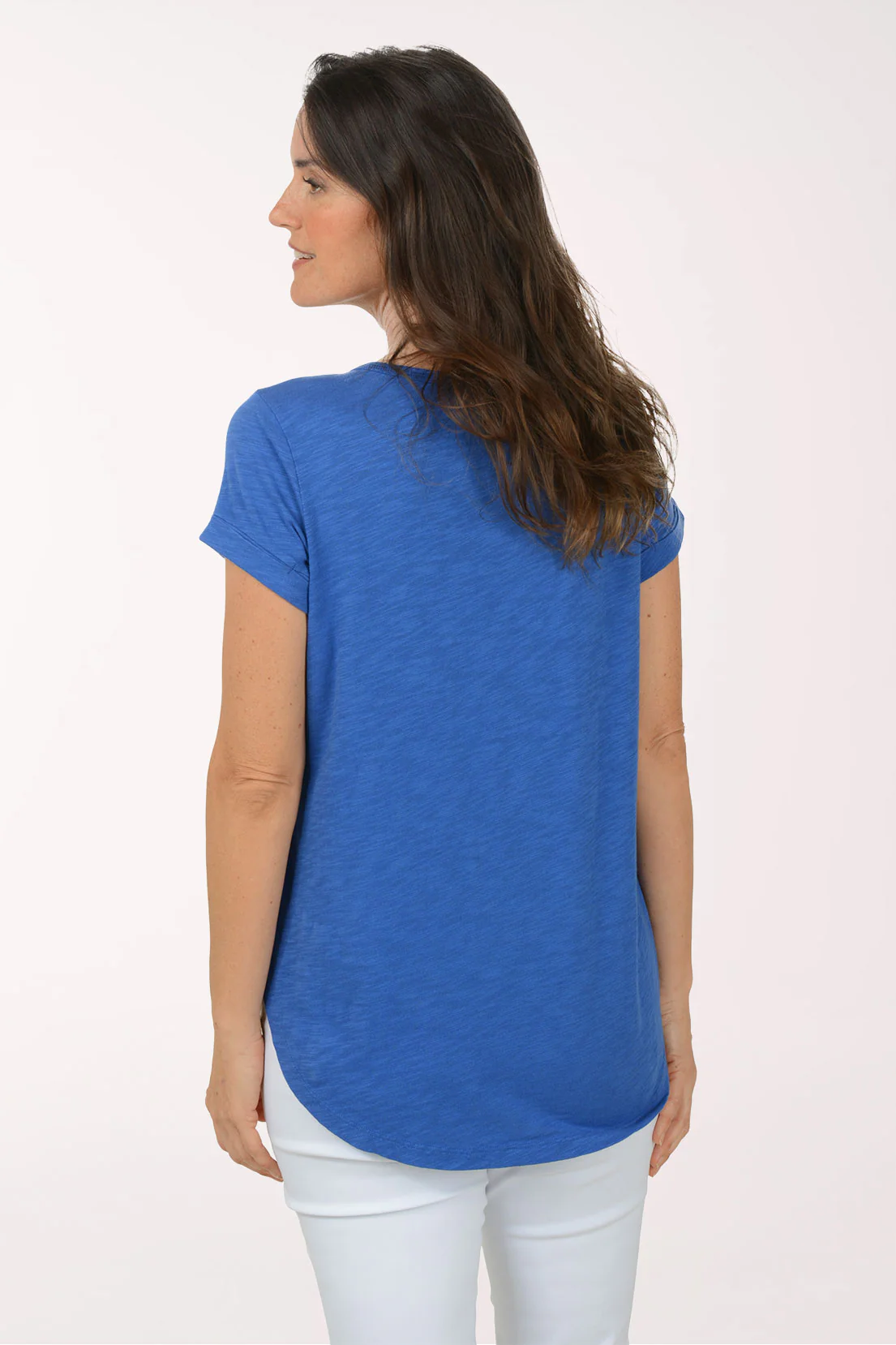 Resort Sunflower Cotton Cuffed Sleeve Tee - Image 3