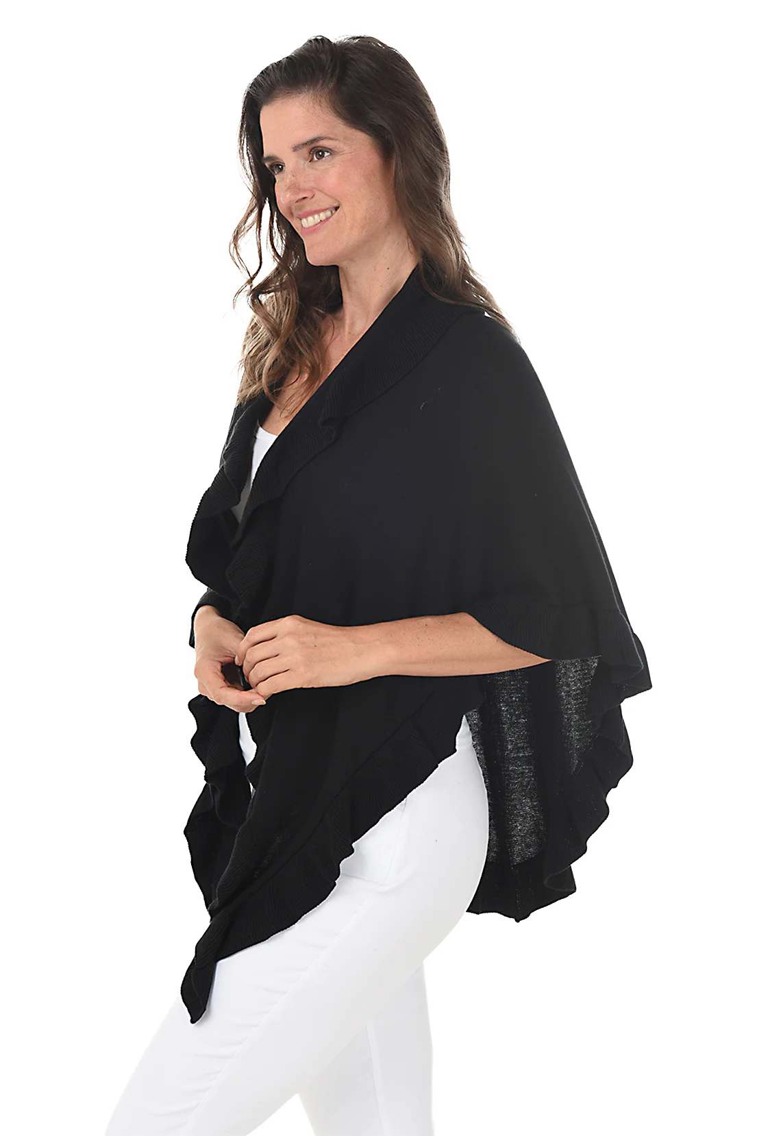 Ava Ruffle Wrap Sweater - Image 3