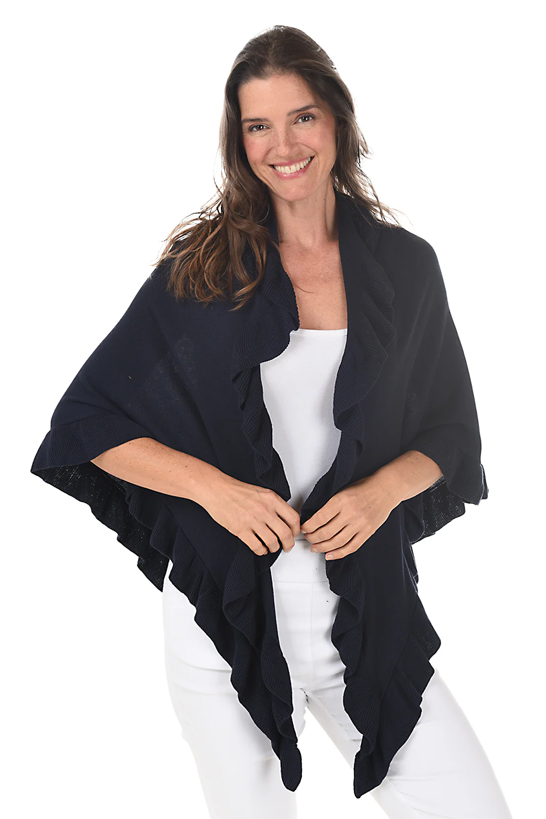 Ava Ruffle Wrap Sweater - Image 5