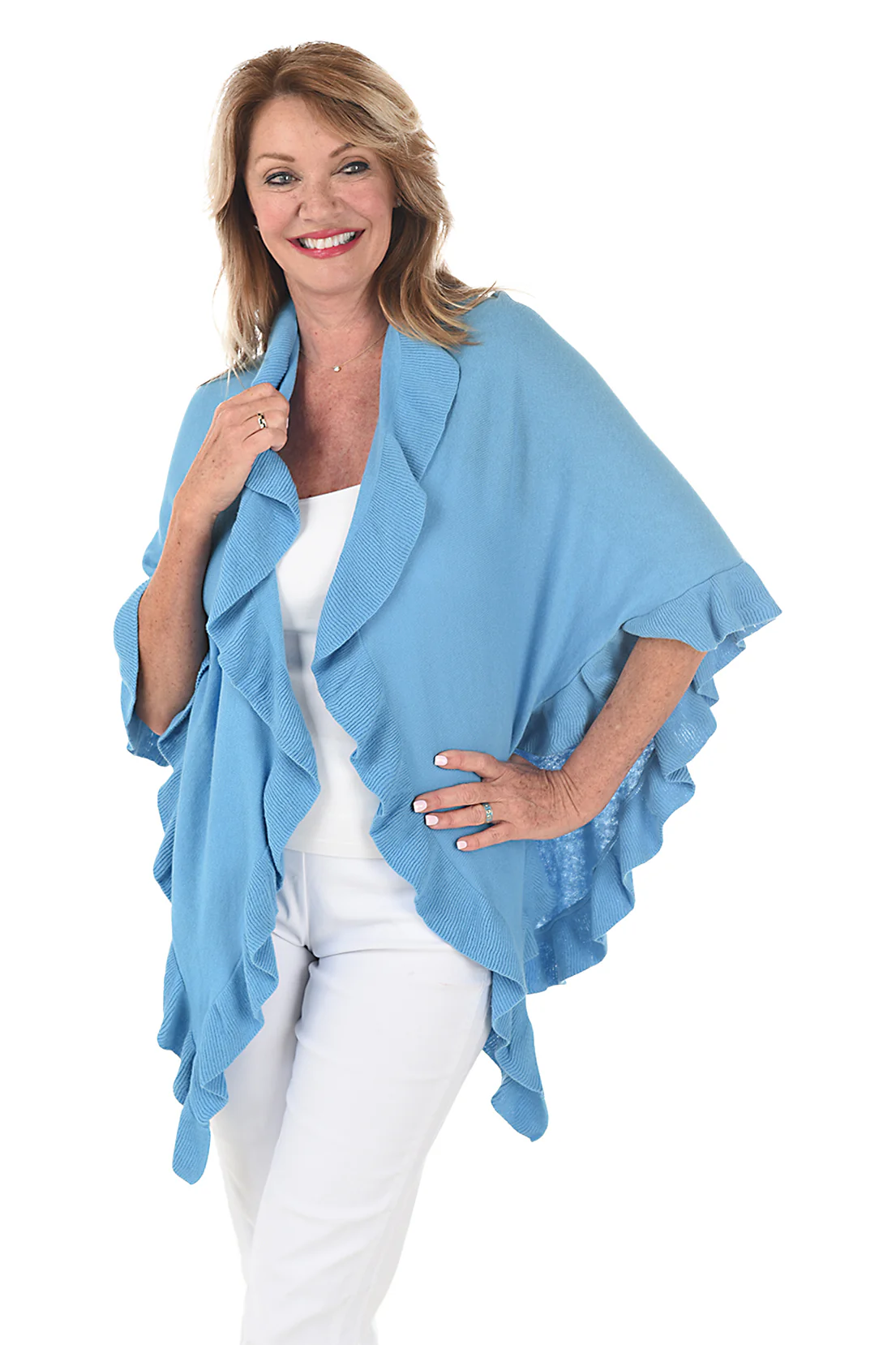 Ava Ruffle Wrap Sweater - Image 6