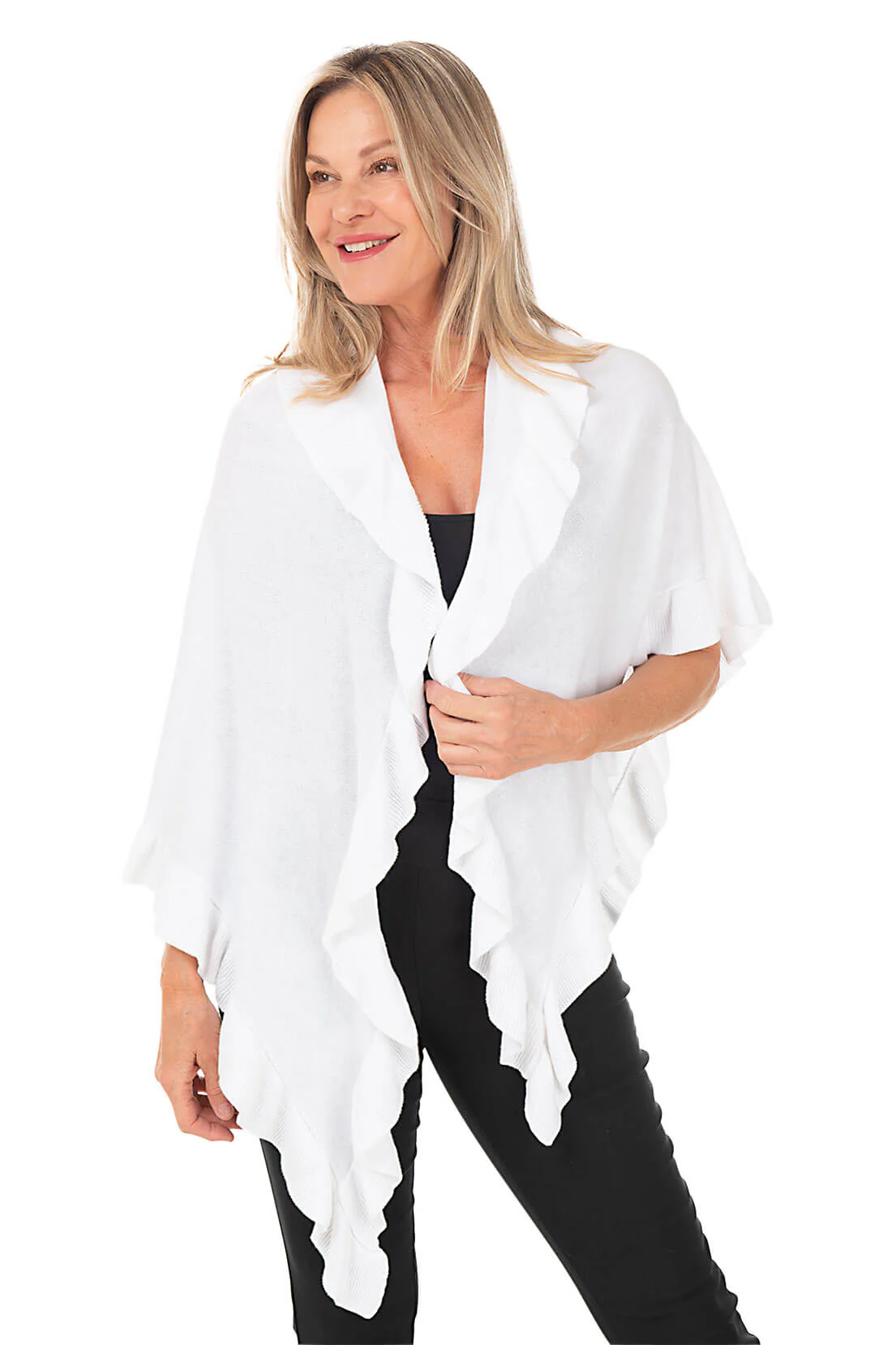 Ava Ruffle Wrap Sweater - Image 7