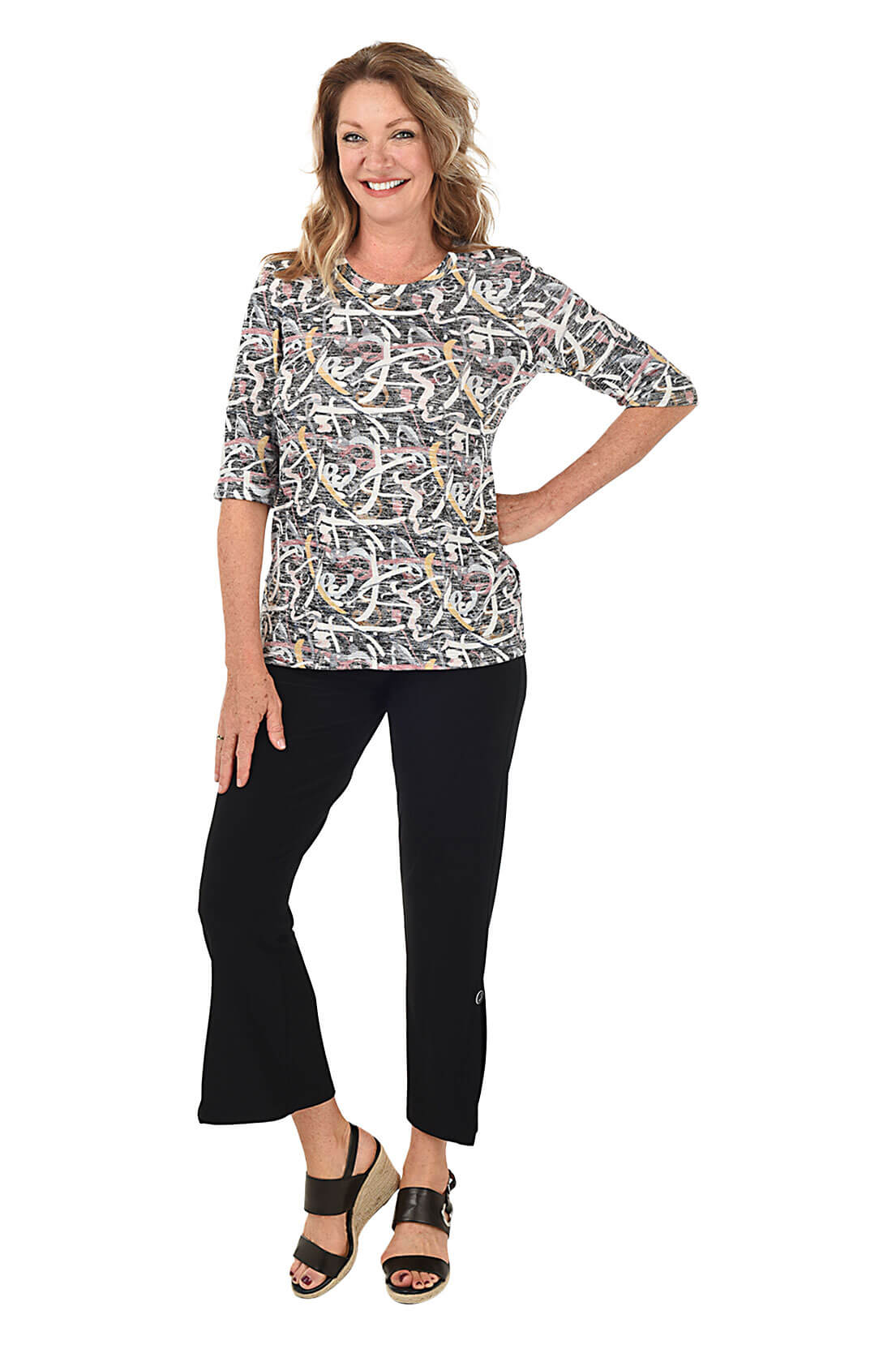 Split Button Hem Ankle Pant - Image 4