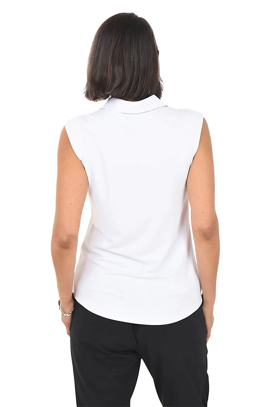 Solid Sleeveless UPF50+ Polo Top - Image 3