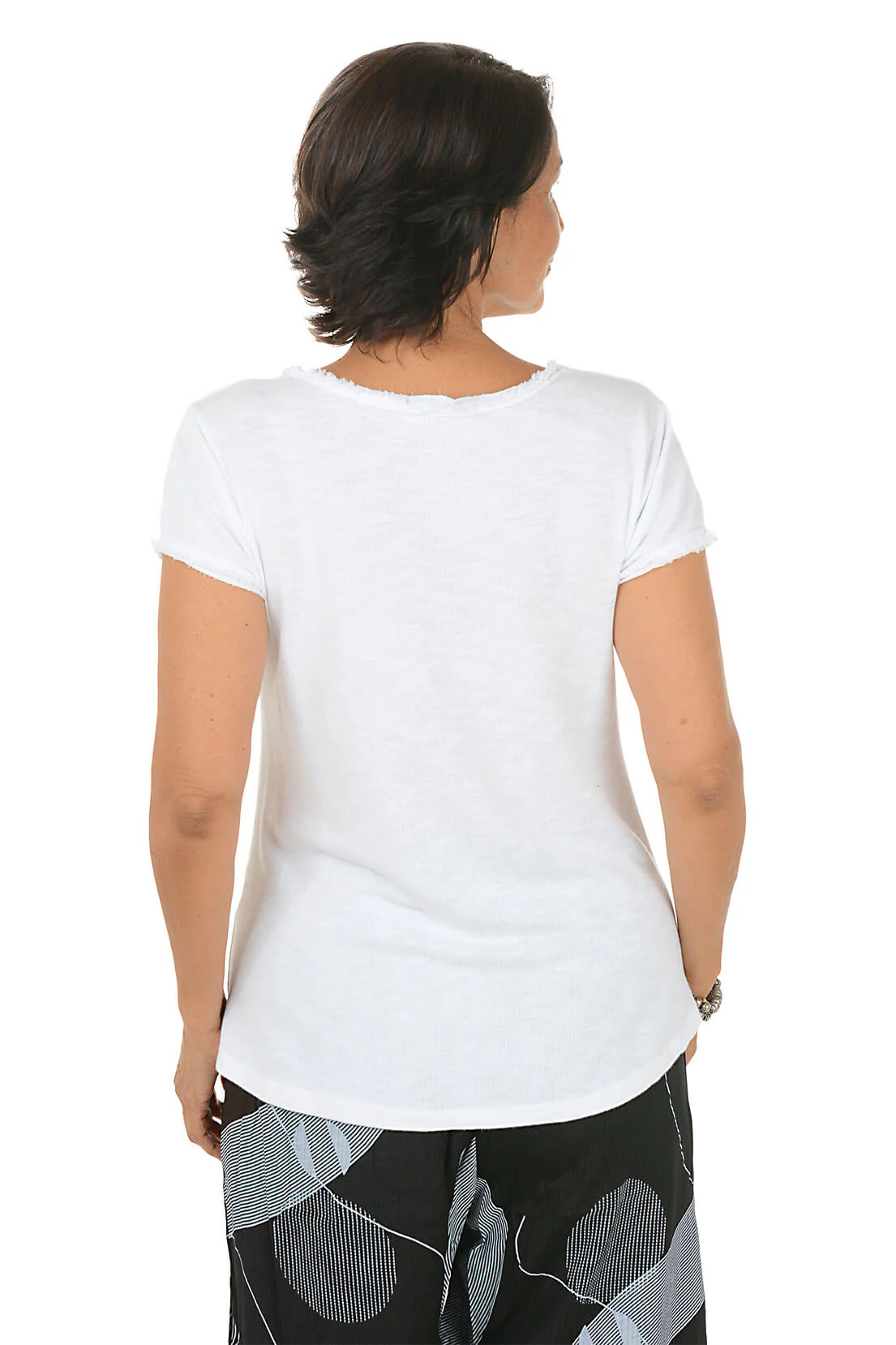 Frayed Edge Cotton Tee - Image 3