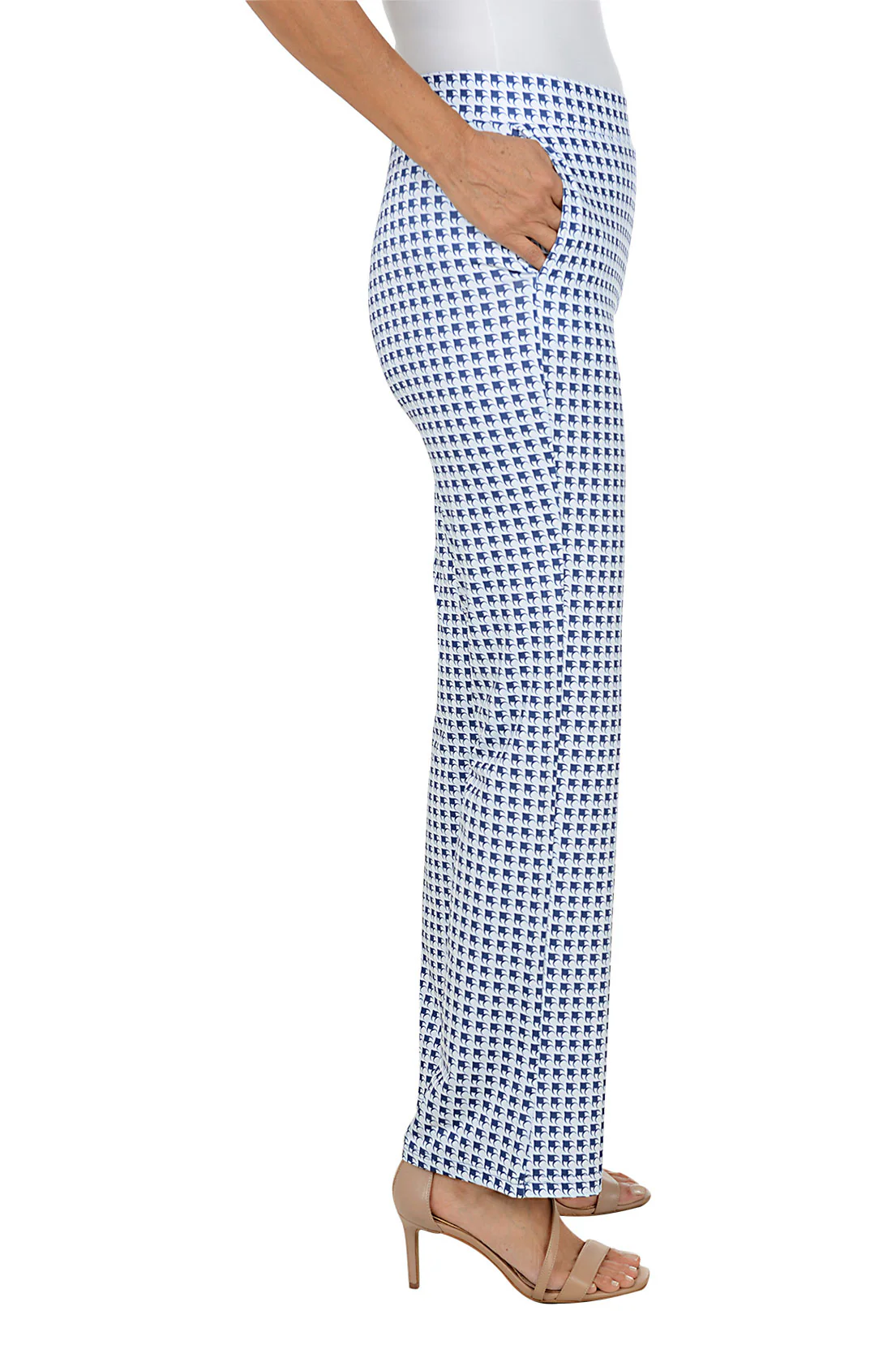 Coco Houndstooth Cherie Flared Pull-On Pant - Image 3