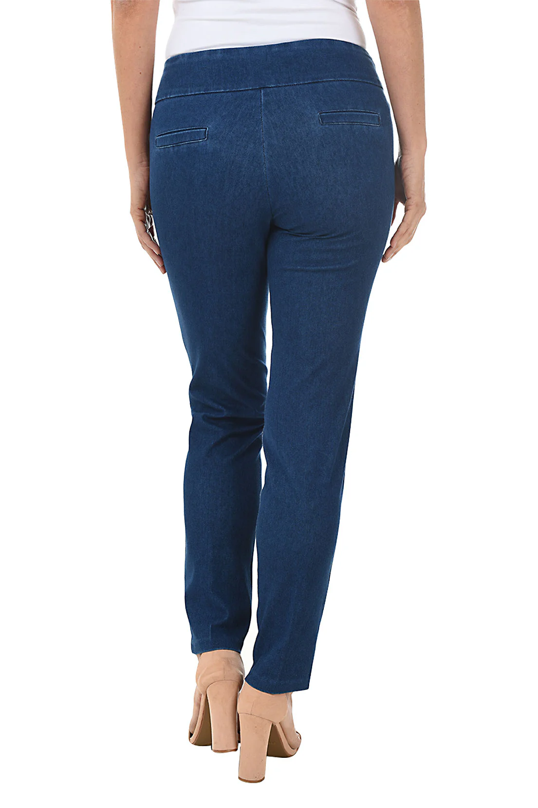 Petite Pull-On Slim Leg Denim Pant - Image 3