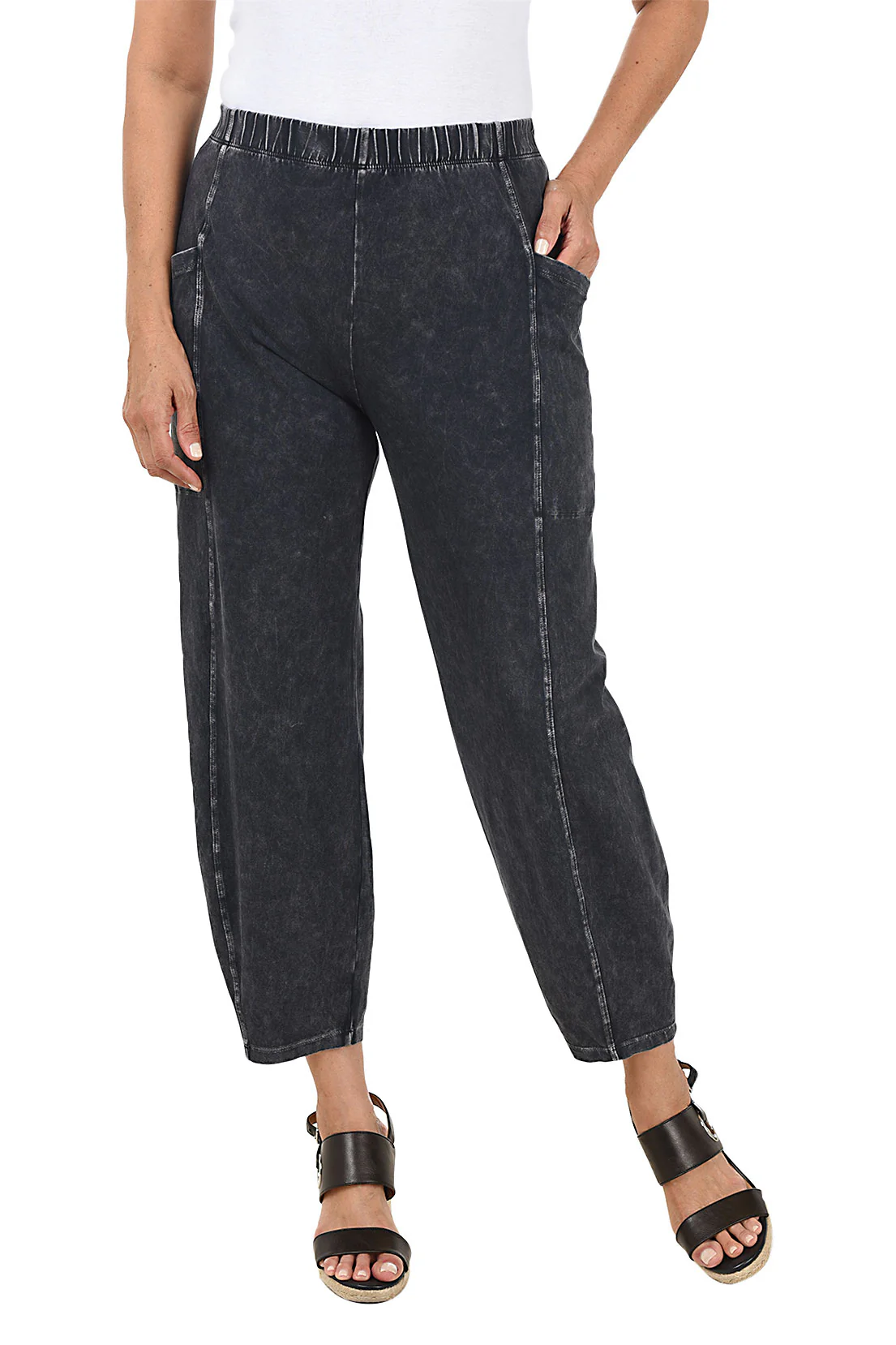 Mineral Wash Pull-On Ankle Pant - Image 3