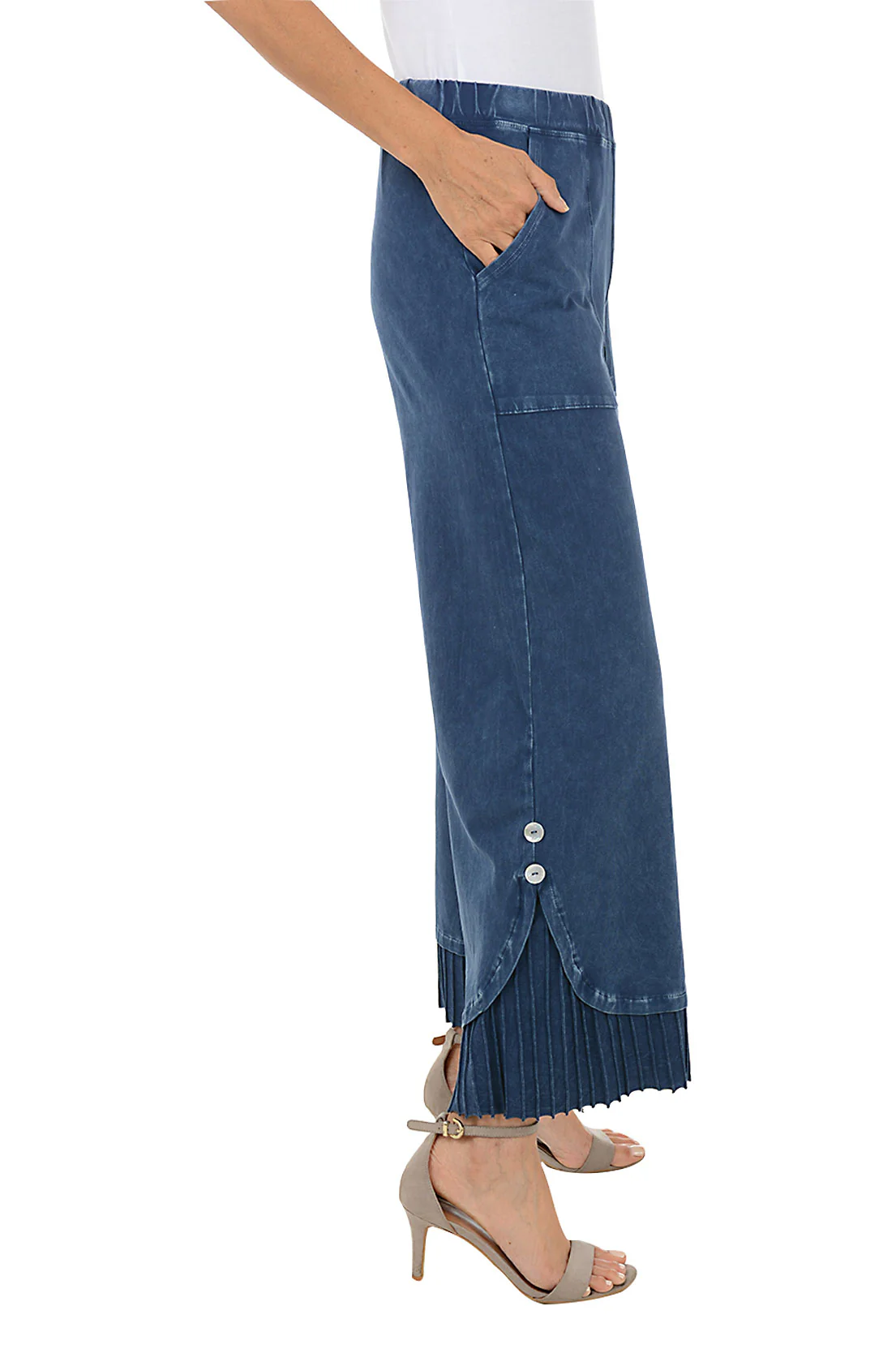 Mineral Wash Pleated Hem Pant - Image 3