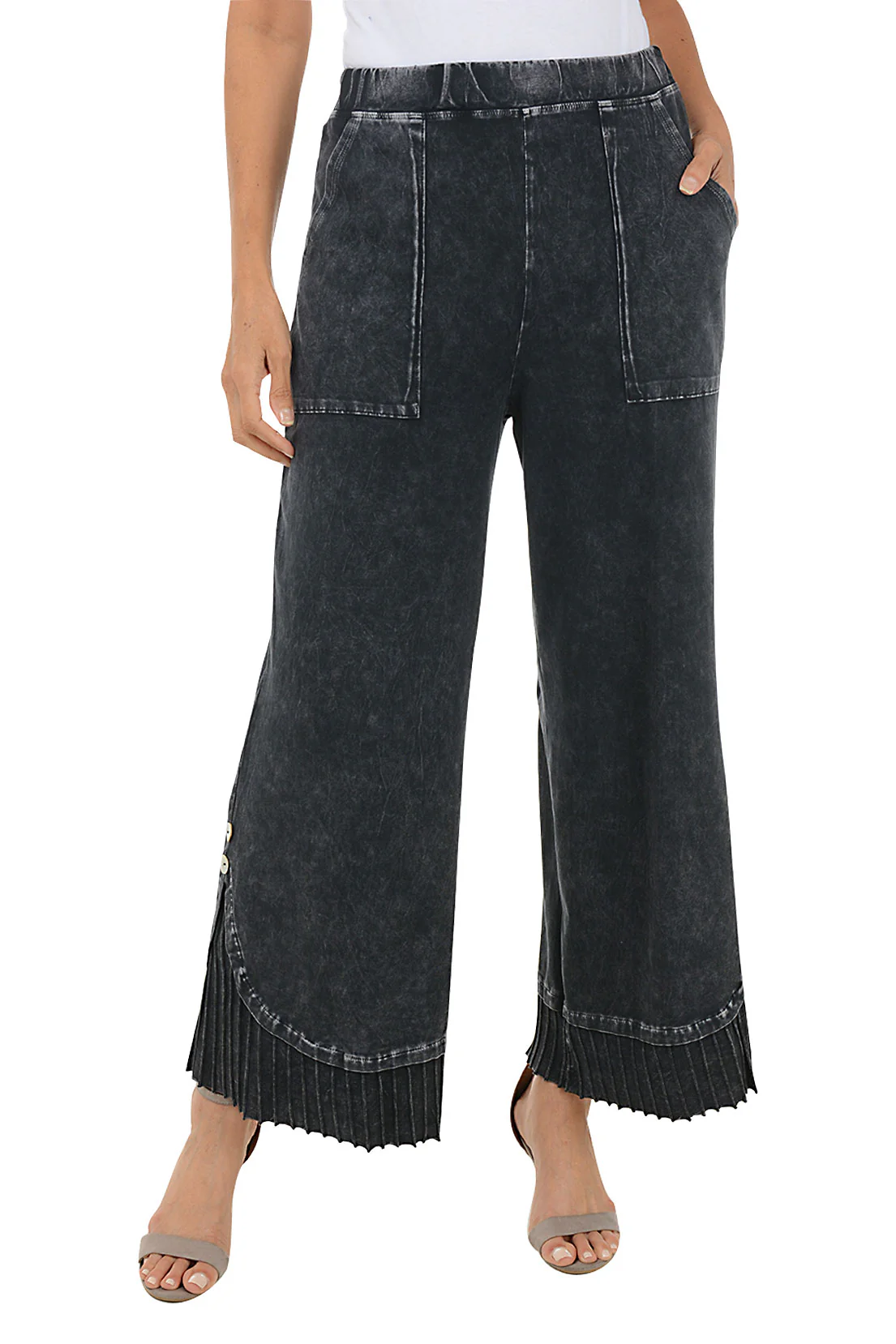 Mineral Wash Pleated Hem Pant - Image 5