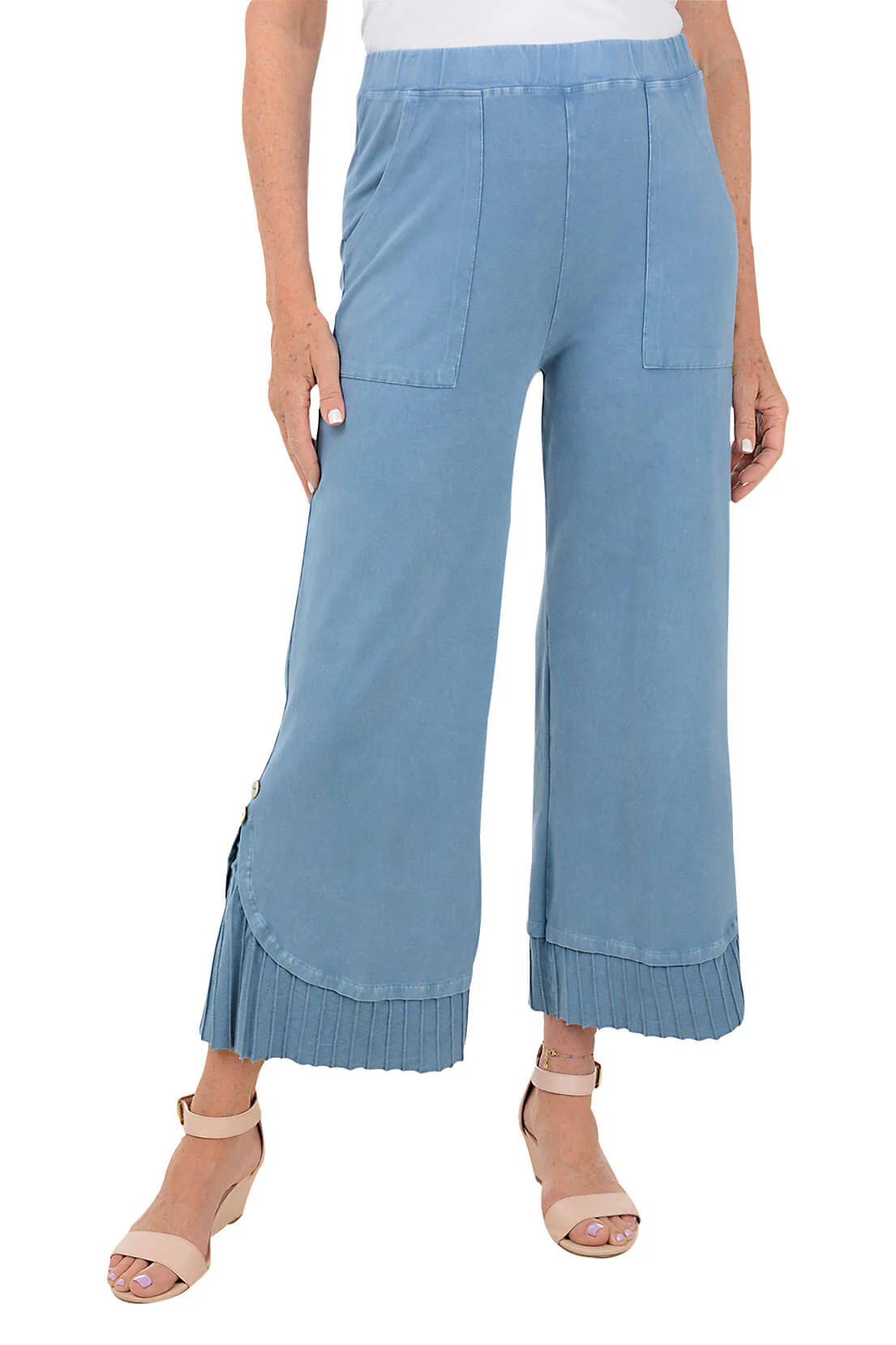 Mineral Wash Pleated Hem Pant - Image 6