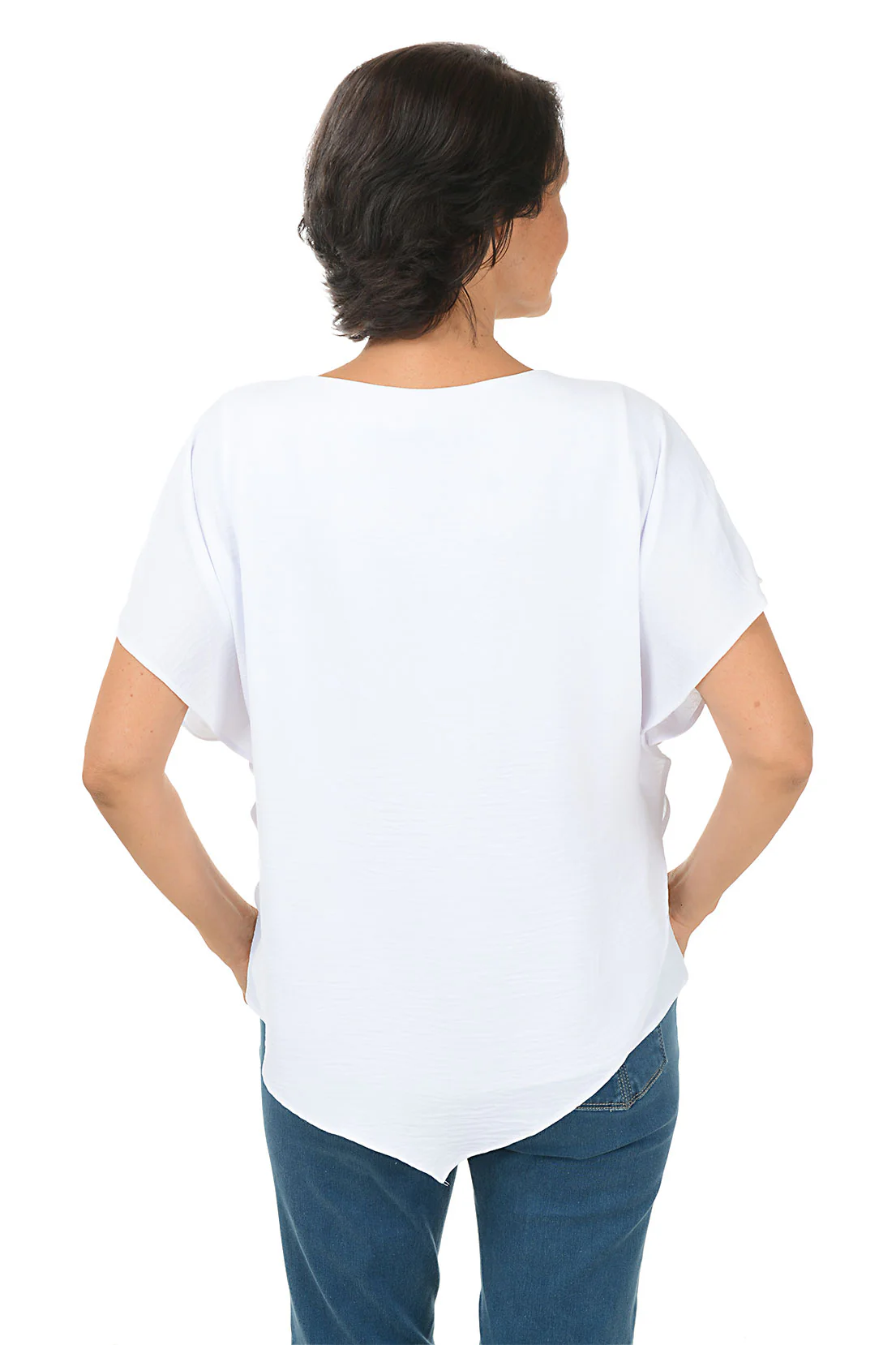 Layered Handkerchief Hem Blouse - Image 3