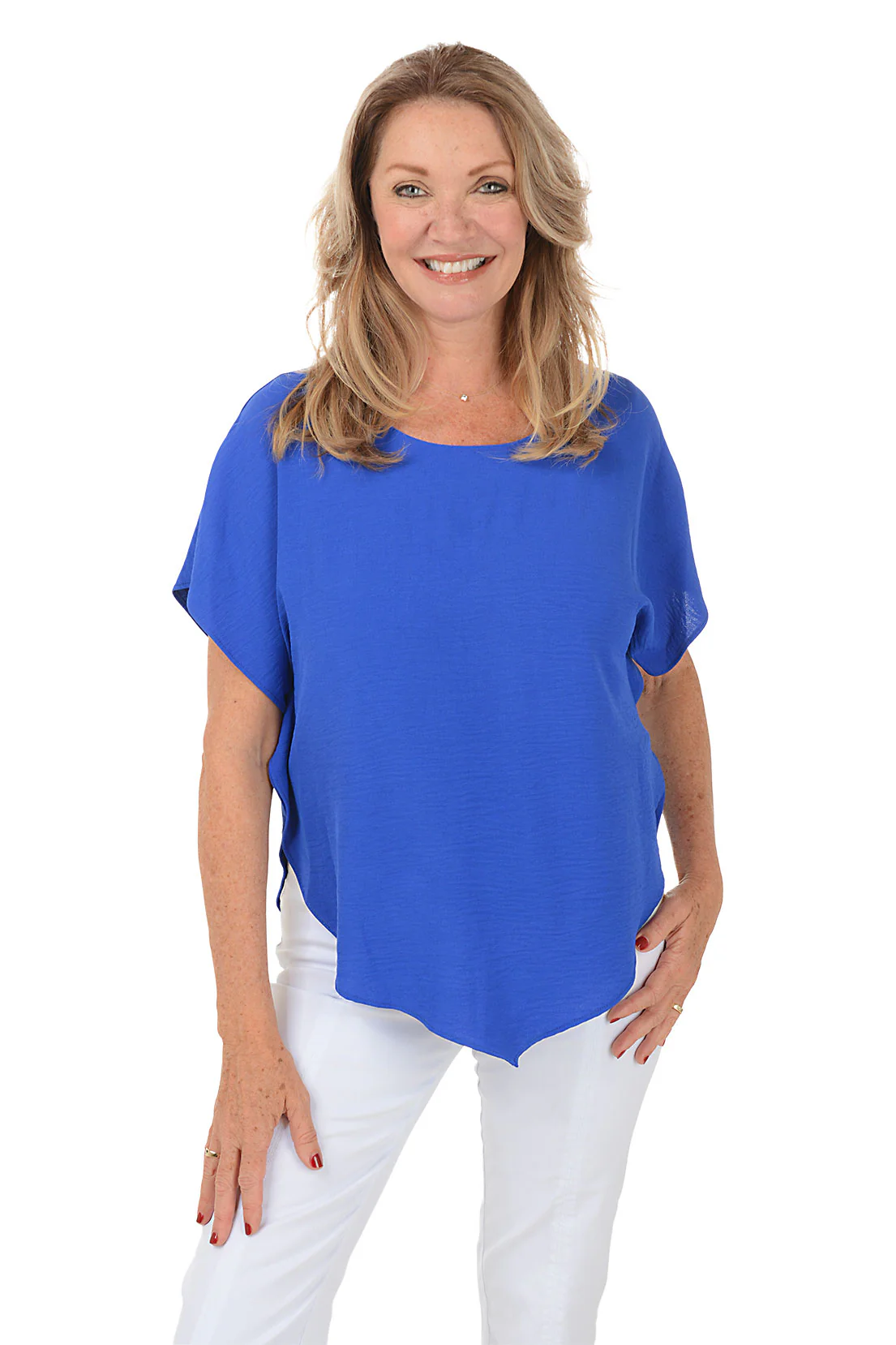 Layered Handkerchief Hem Blouse - Image 6