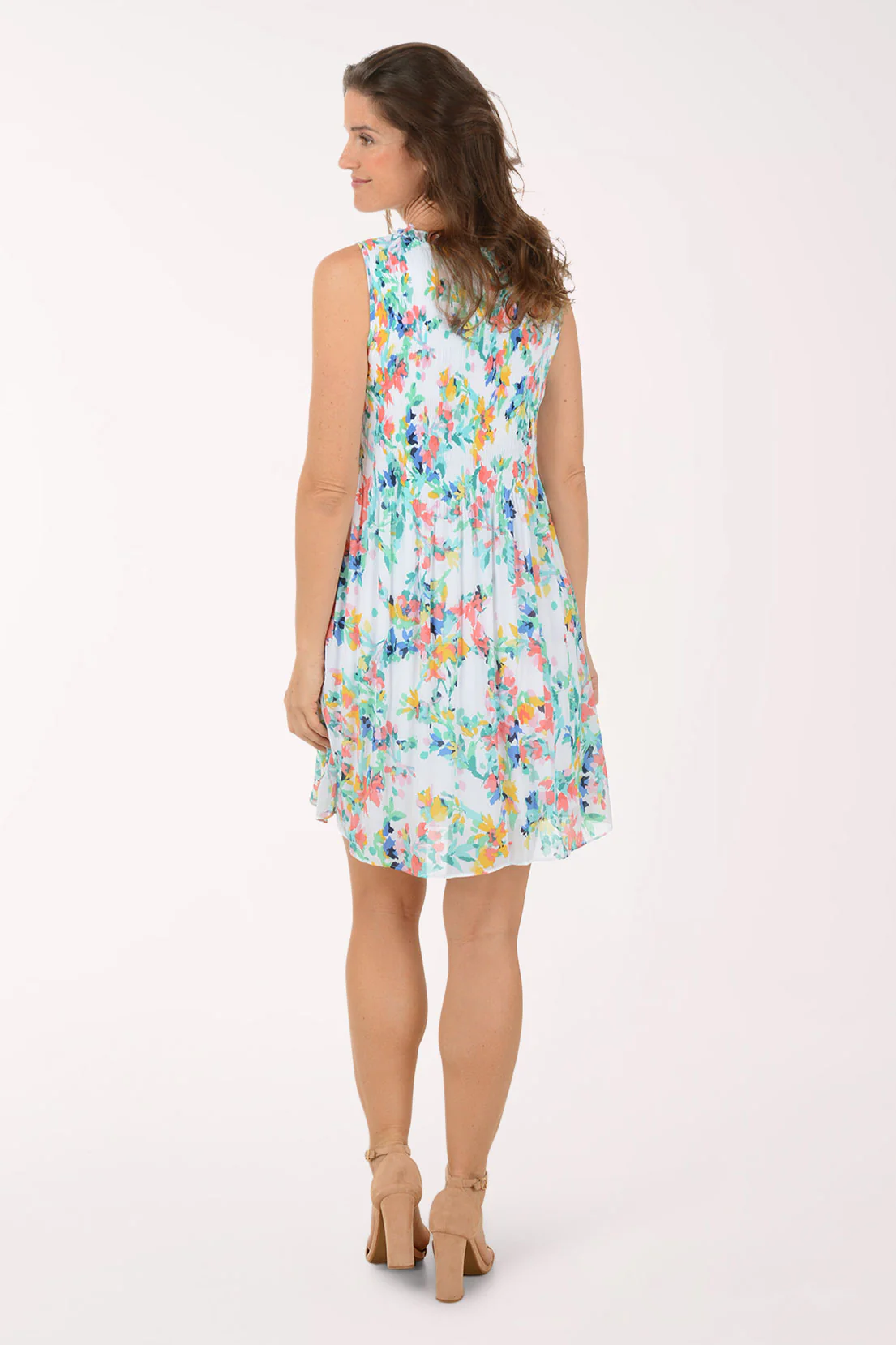 May Flowers Sleeveless Pleated Dress - Image 3