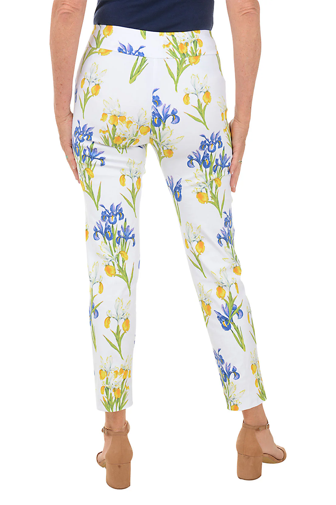 White Iris Pull-On Ankle Pant - Image 3