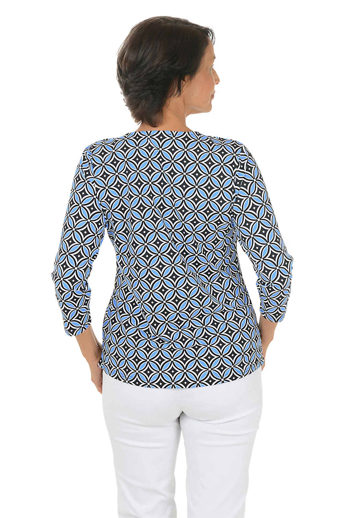 Compass Rose UPF50+ V-Neck Top - Image 3